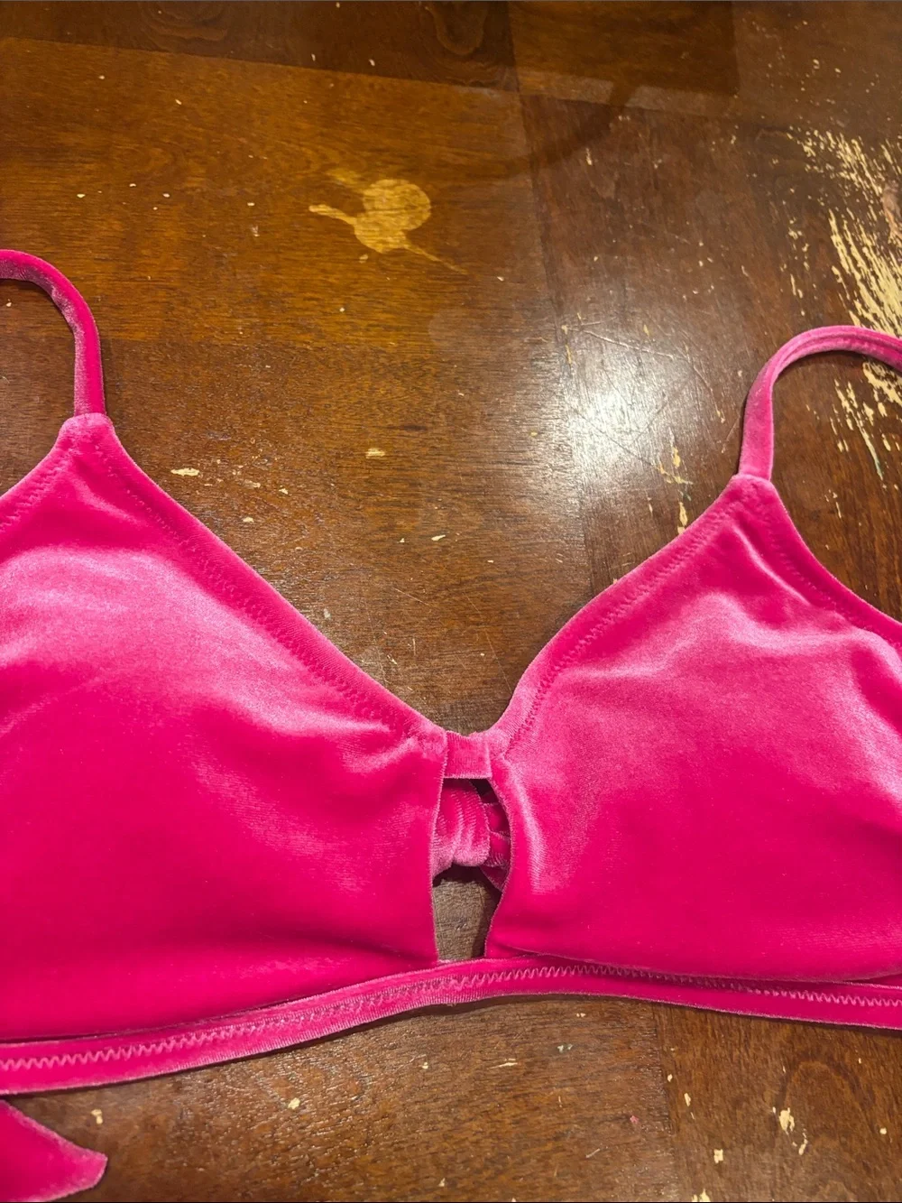 Jessica Simpson Velvet Swim Bikini Top